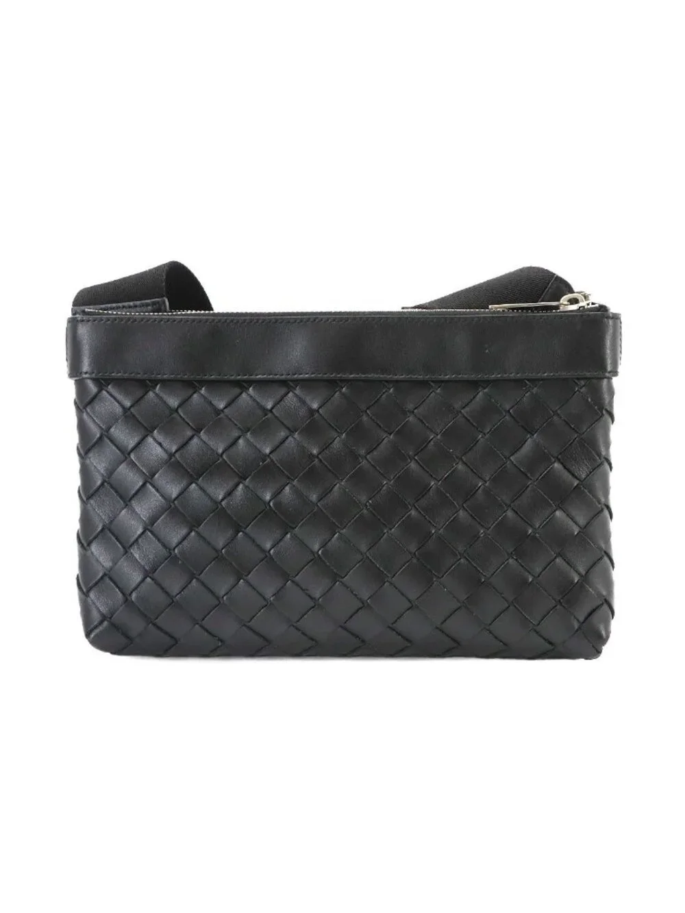 Bottega Veneta Classic Intrecciato Duo Shoulder Messenger Bag Leather
